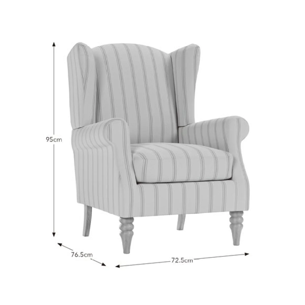 Charnwood Folkstone Stripe Scroll Armchair – image 9