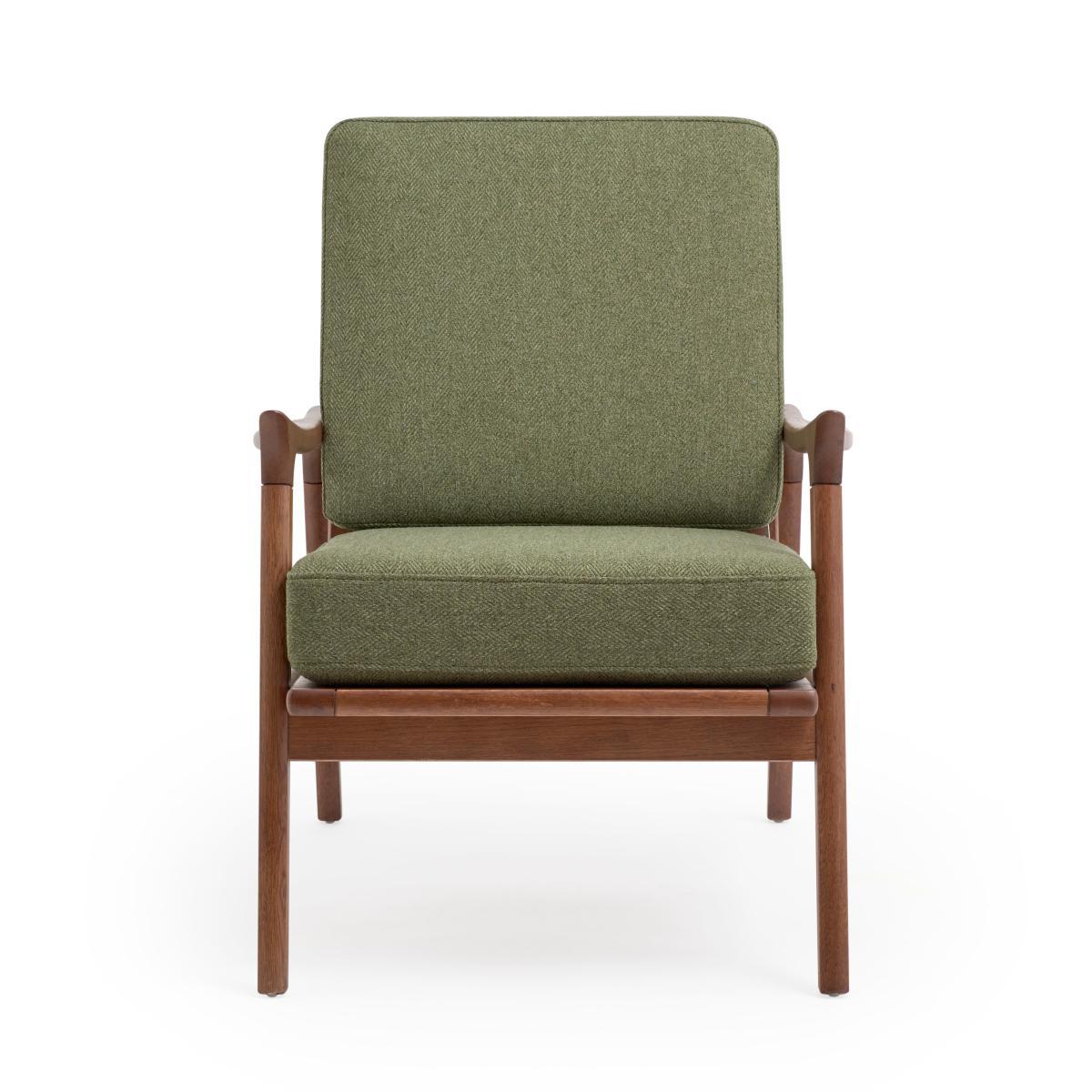 Elements Maddox Woolly Herringbone Chair Olive – image 2
