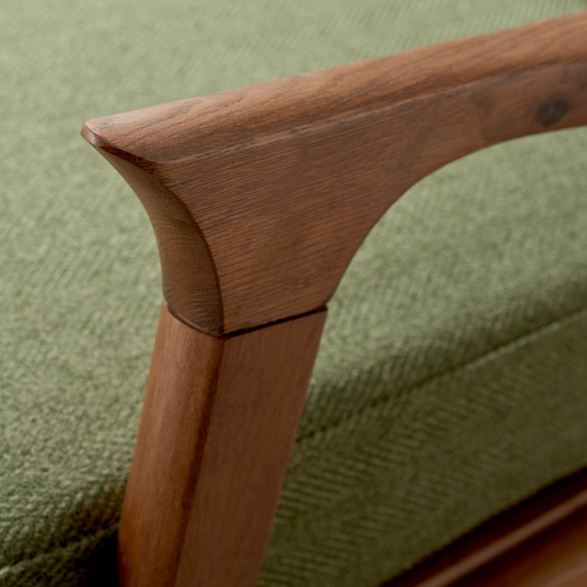 Elements Maddox Woolly Herringbone Chair Olive – image 5