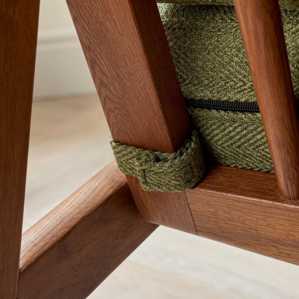 Elements Maddox Woolly Herringbone Chair Olive – image 8