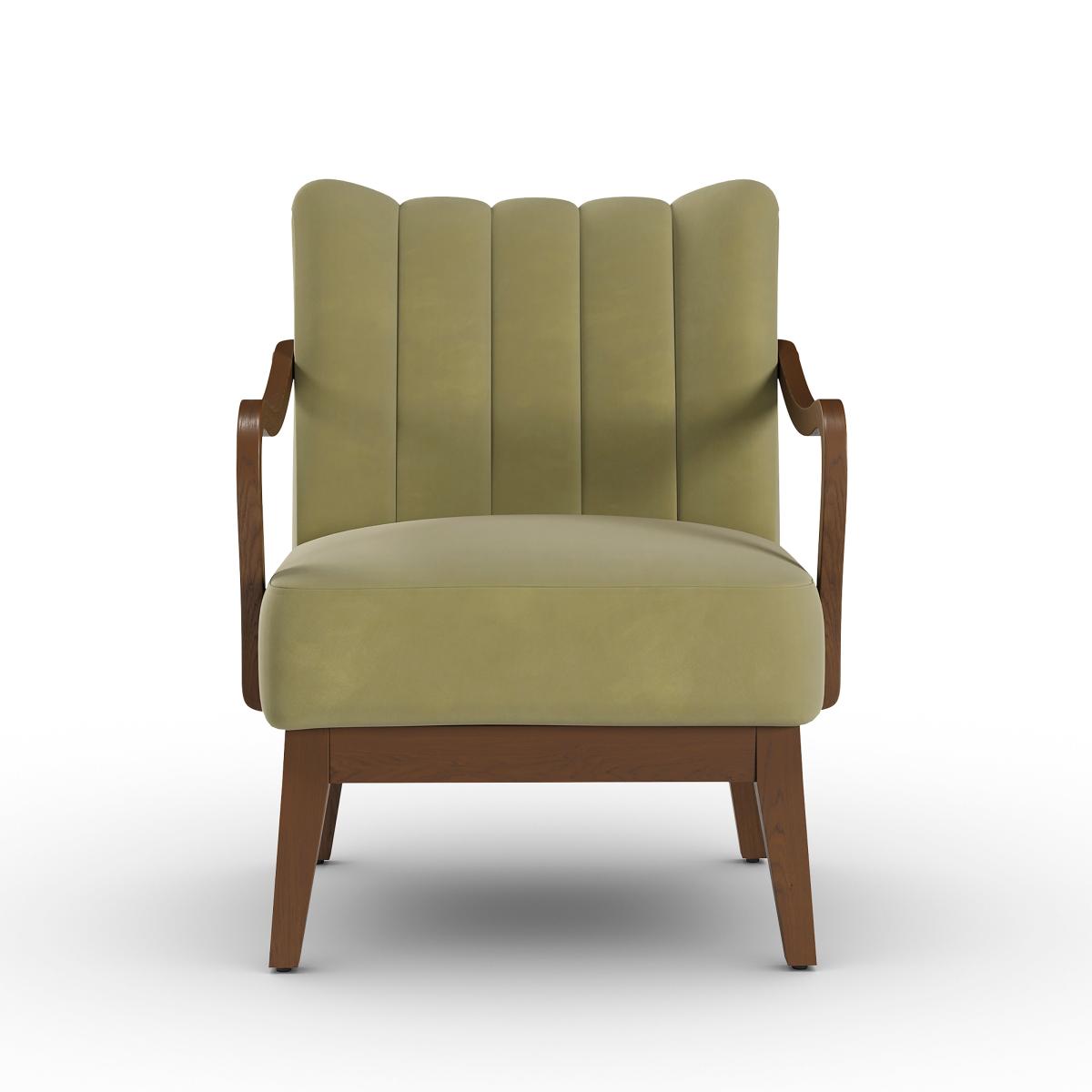 Delilah Scallop Armchair, Velvet Olive – image 7