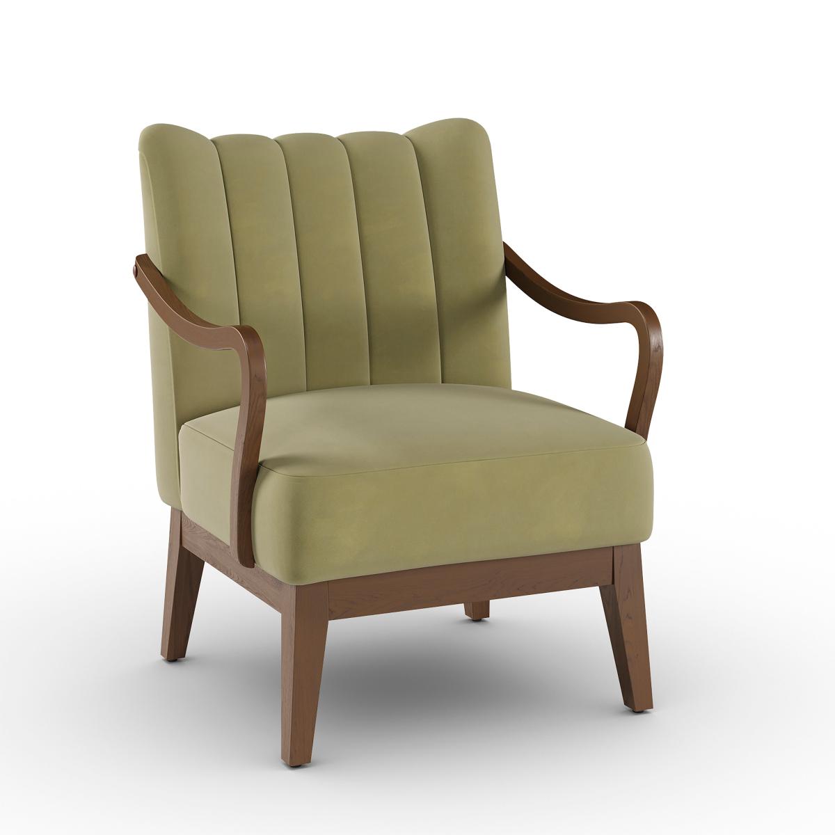 Delilah Scallop Armchair, Velvet Olive – image 8