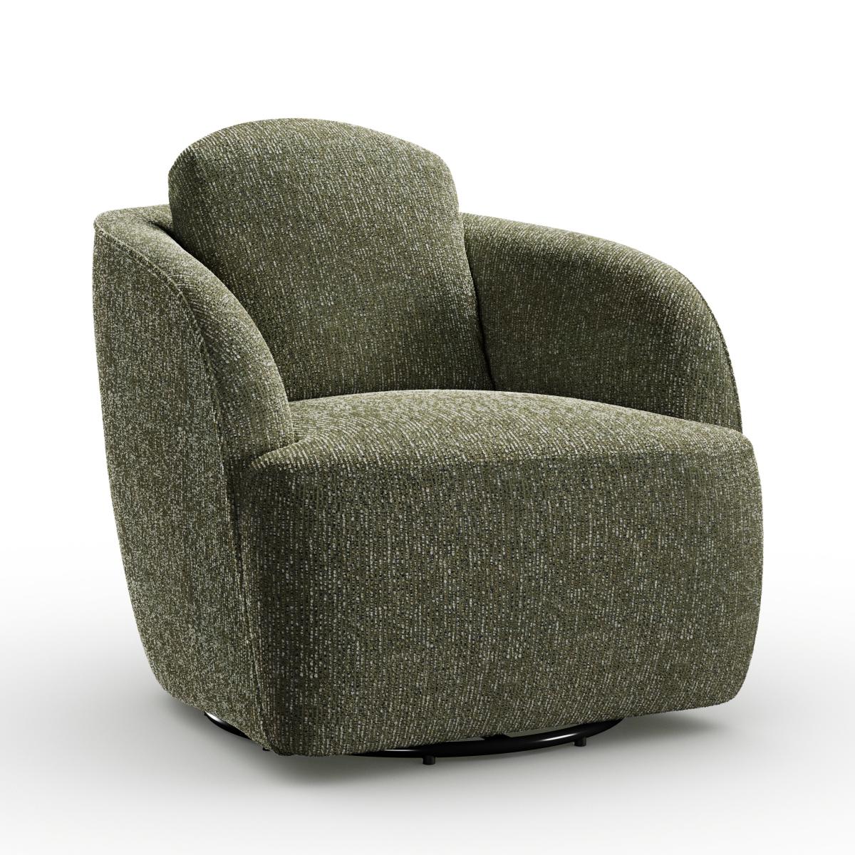 Wren Mixed Boucle Swivel Chair – image 6