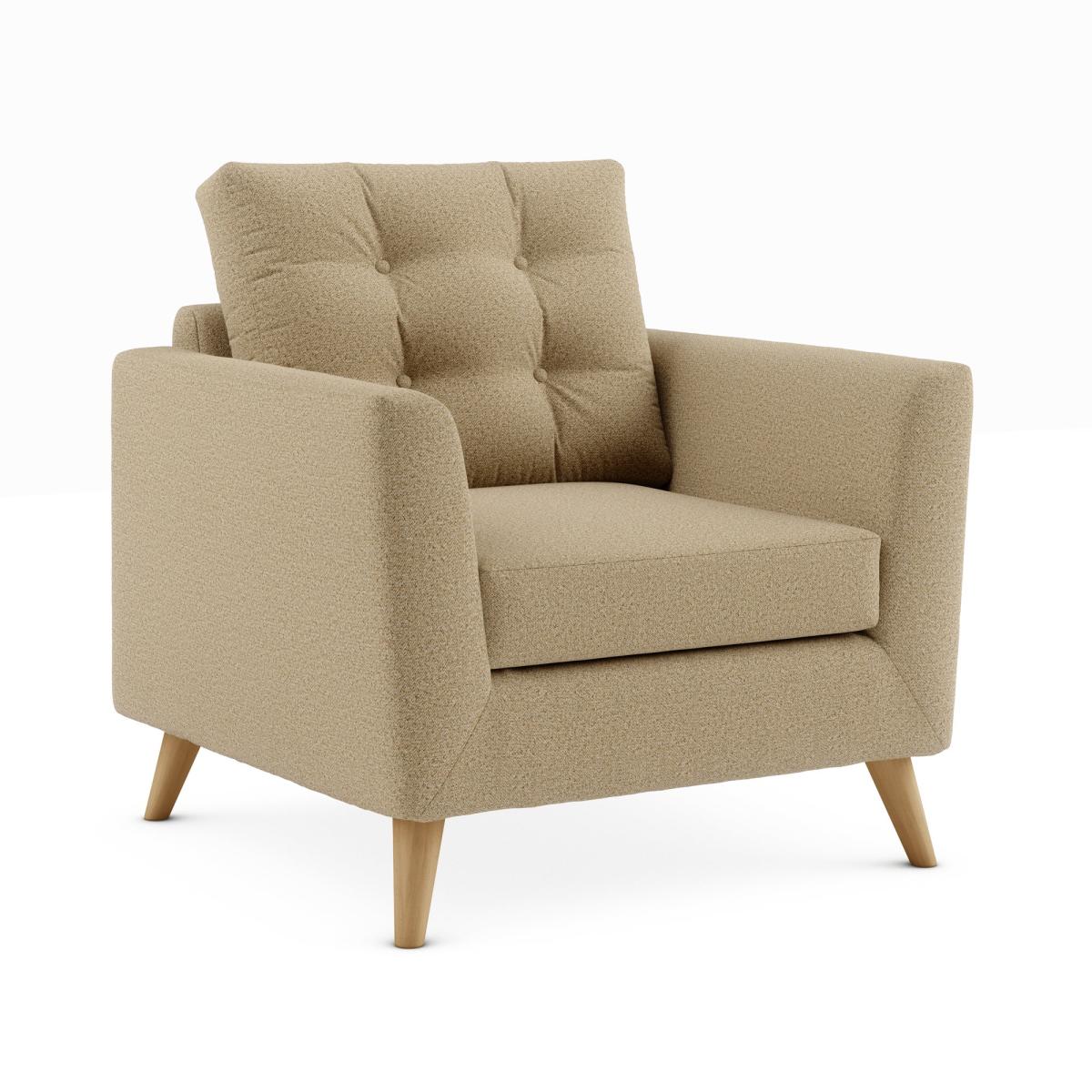Lewes Woolly Marl Snuggle Chair Cosy Marl Camel – image 2