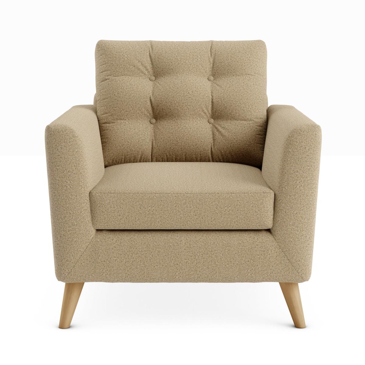 Lewes Woolly Marl Snuggle Chair Cosy Marl Camel – image 3