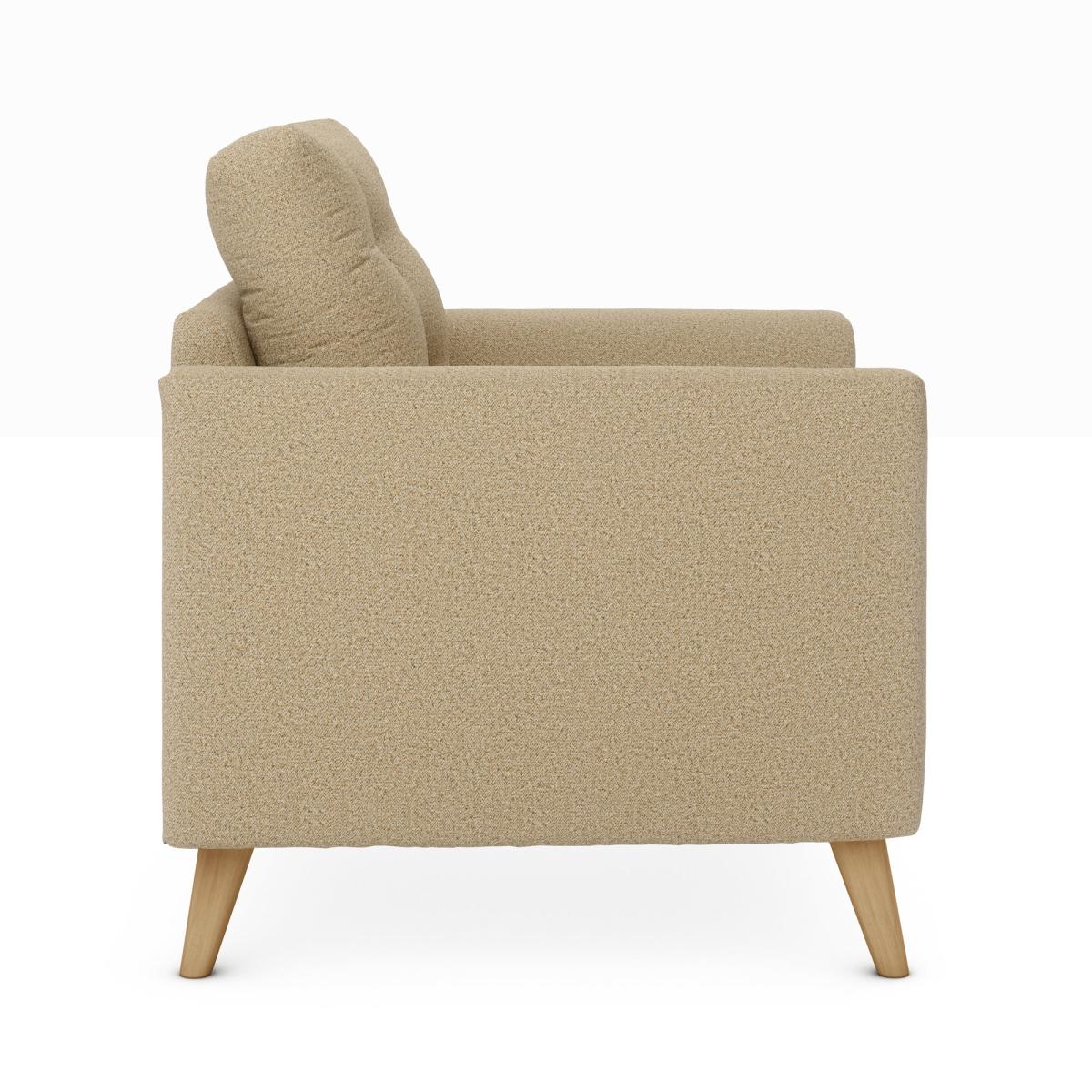 Lewes Woolly Marl Snuggle Chair Cosy Marl Camel – image 4