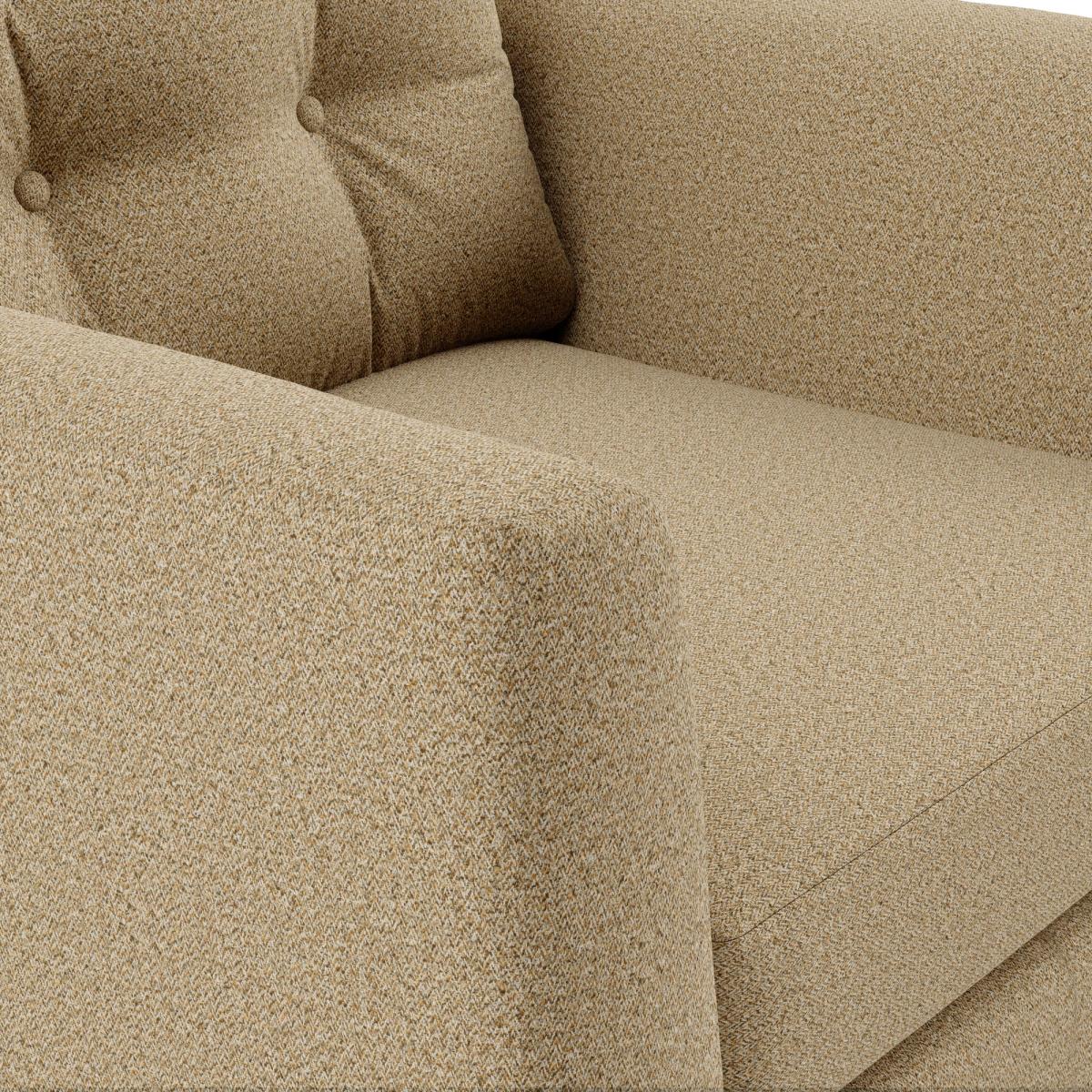 Lewes Woolly Marl Snuggle Chair Cosy Marl Camel – image 7