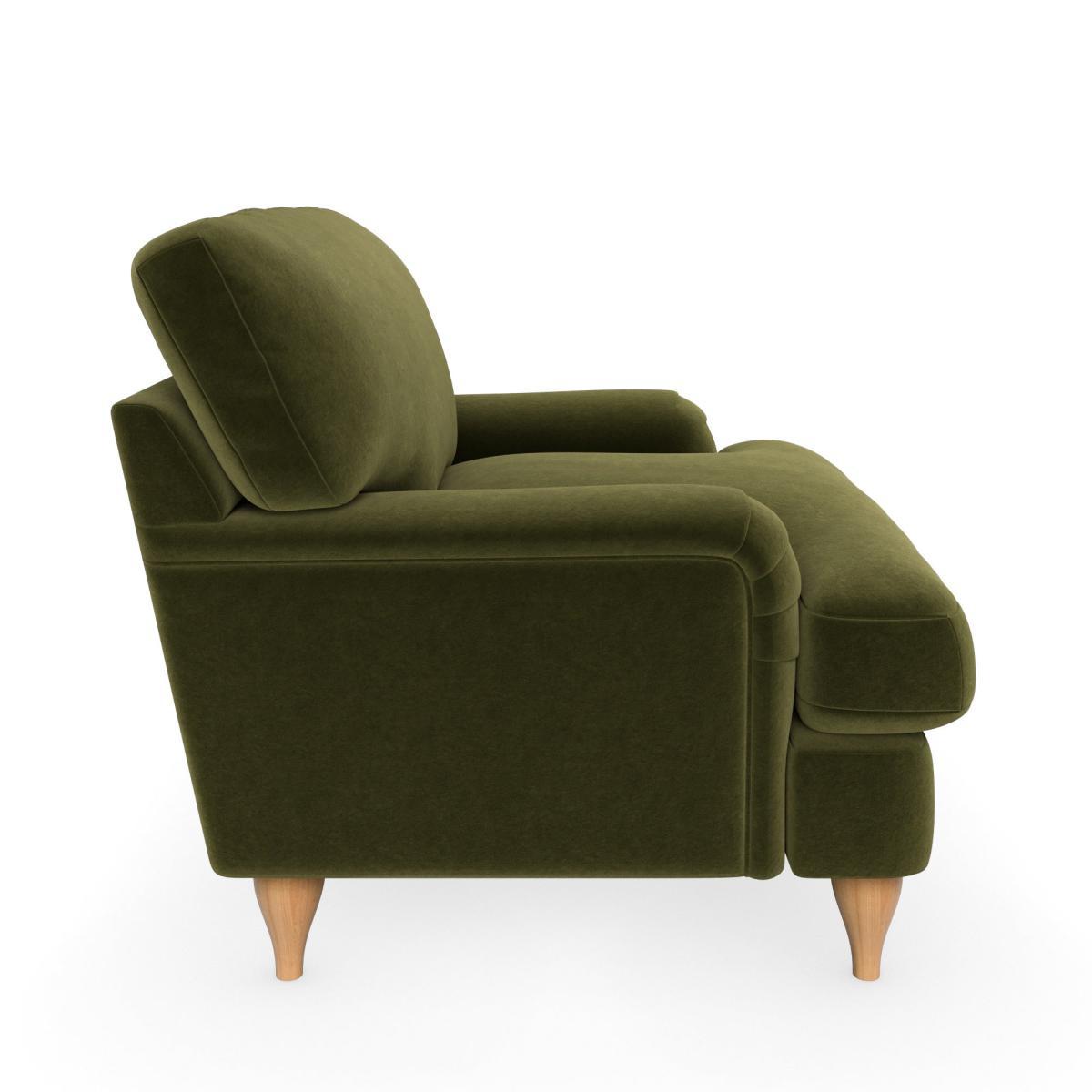 Darwin Luxury Velvet Armchair Luxury Velvet Olive – image 4