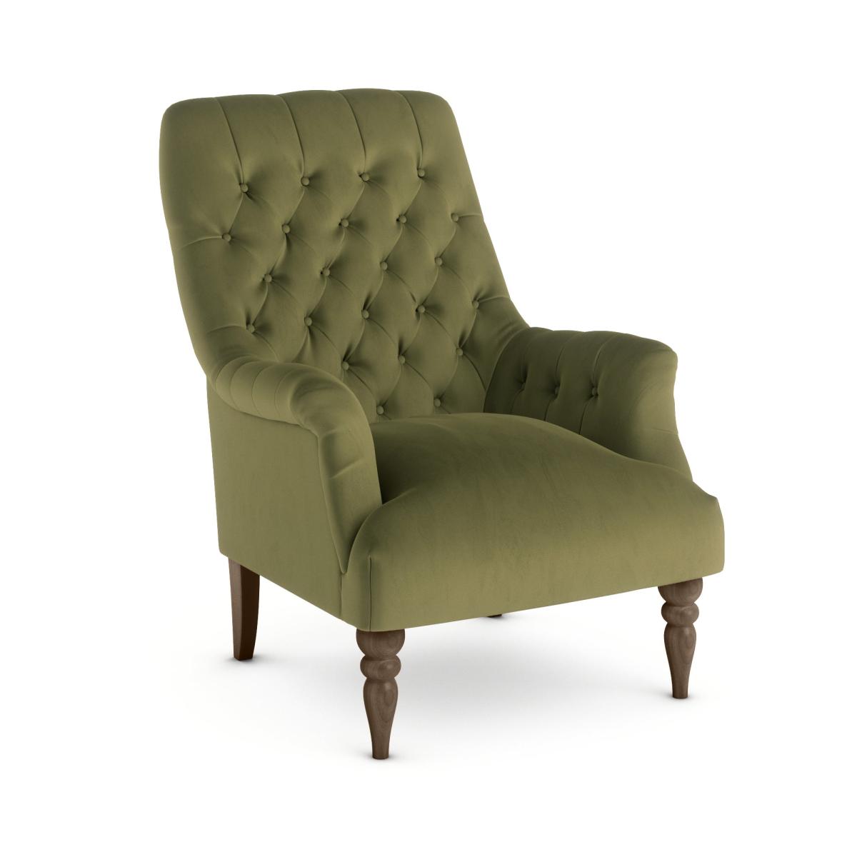 Bibury Luxury Velvet Armchair Luxury Velvet Olive – image 2