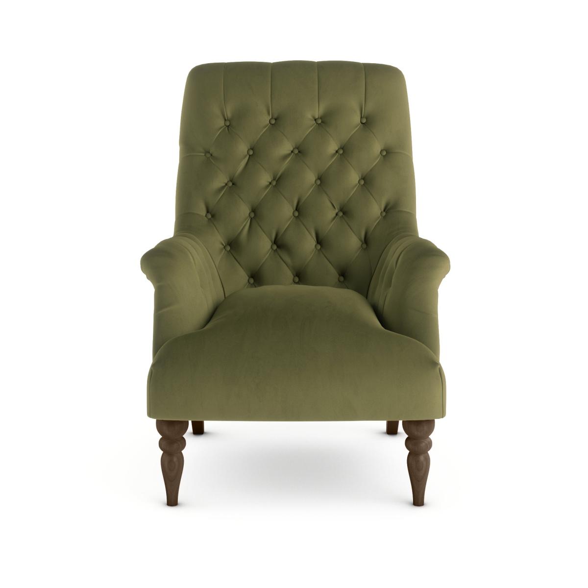 Bibury Luxury Velvet Armchair Luxury Velvet Olive – image 3