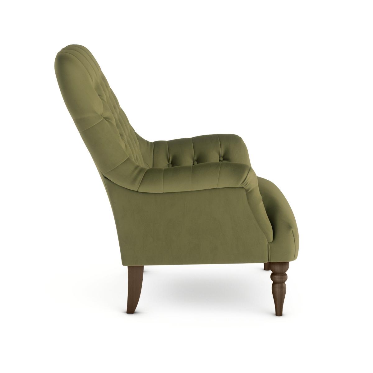 Bibury Luxury Velvet Armchair Luxury Velvet Olive – image 4