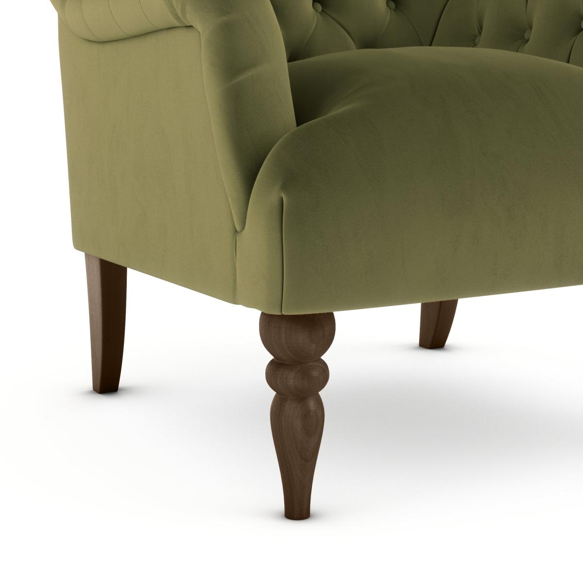 Bibury Luxury Velvet Armchair Luxury Velvet Olive – image 6