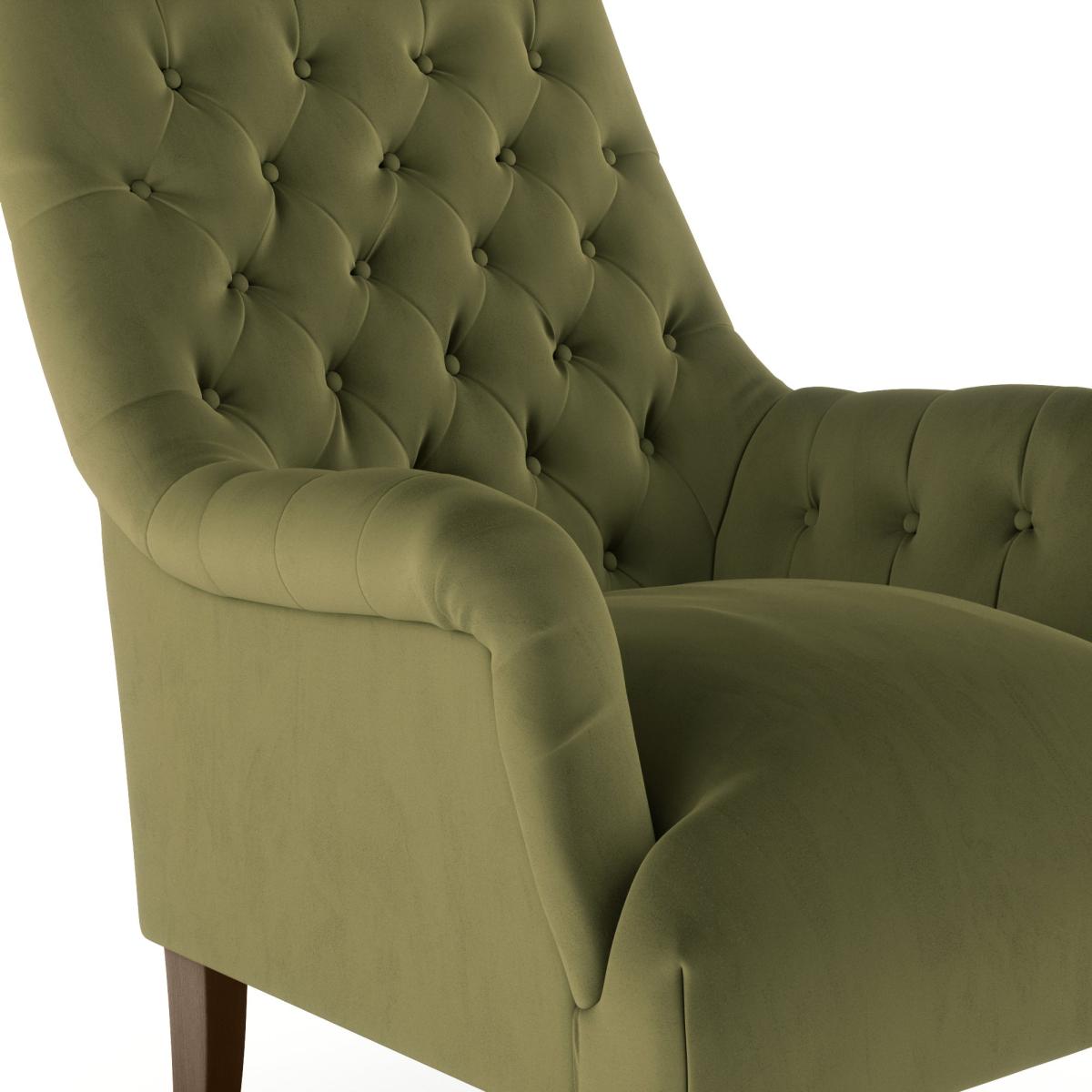 Bibury Luxury Velvet Armchair Luxury Velvet Olive – image 7