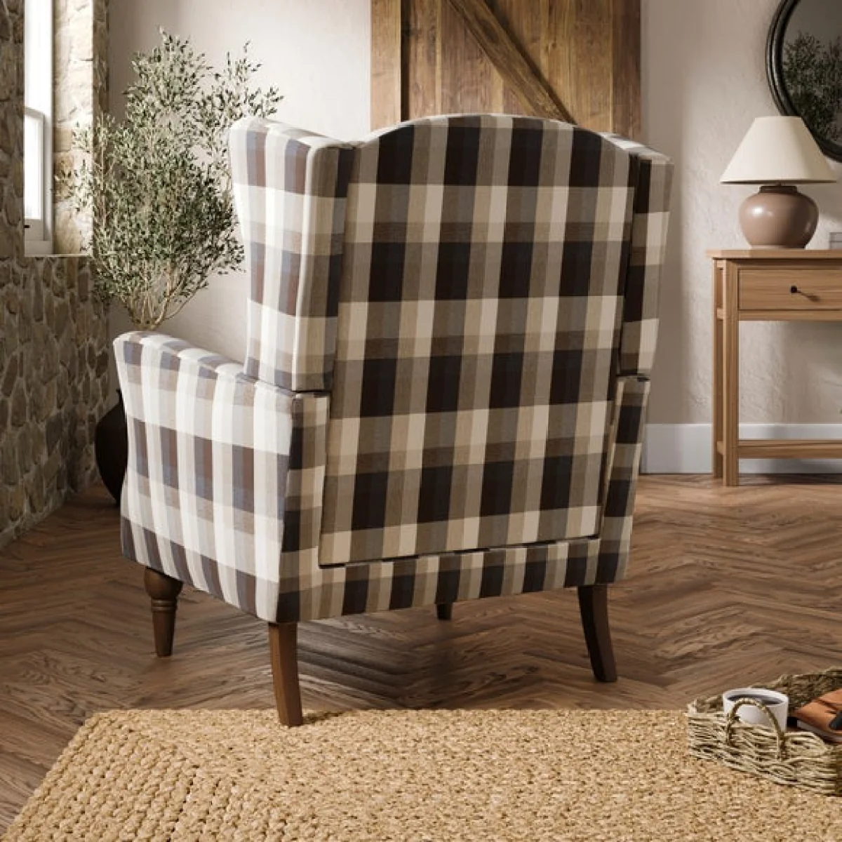 Charnwood Check Grande Armchair – image 2