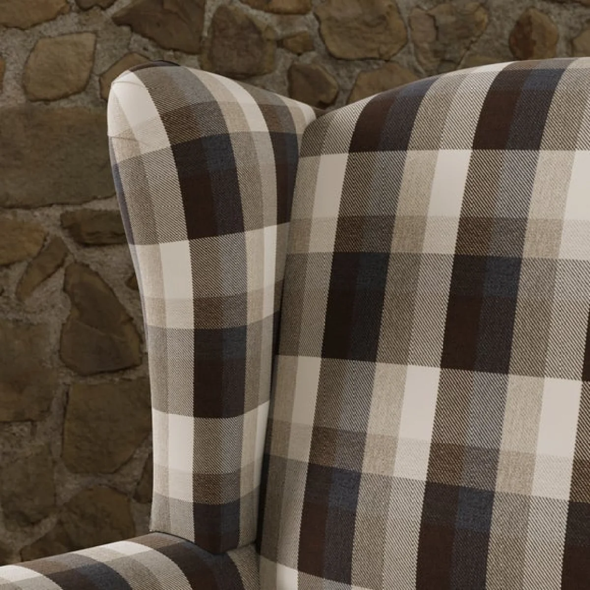 Charnwood Check Grande Armchair – image 3