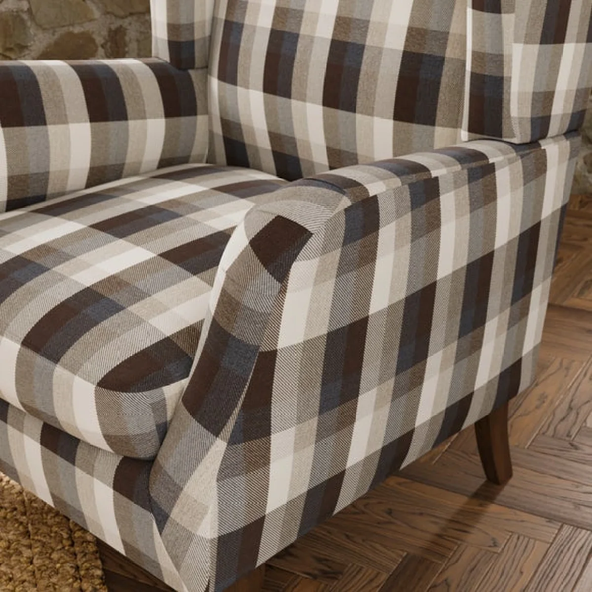 Charnwood Check Grande Armchair – image 4