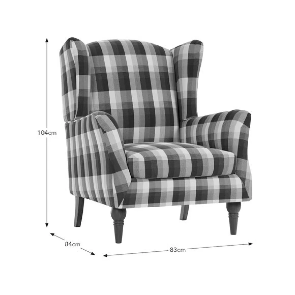 Charnwood Check Grande Armchair – image 9