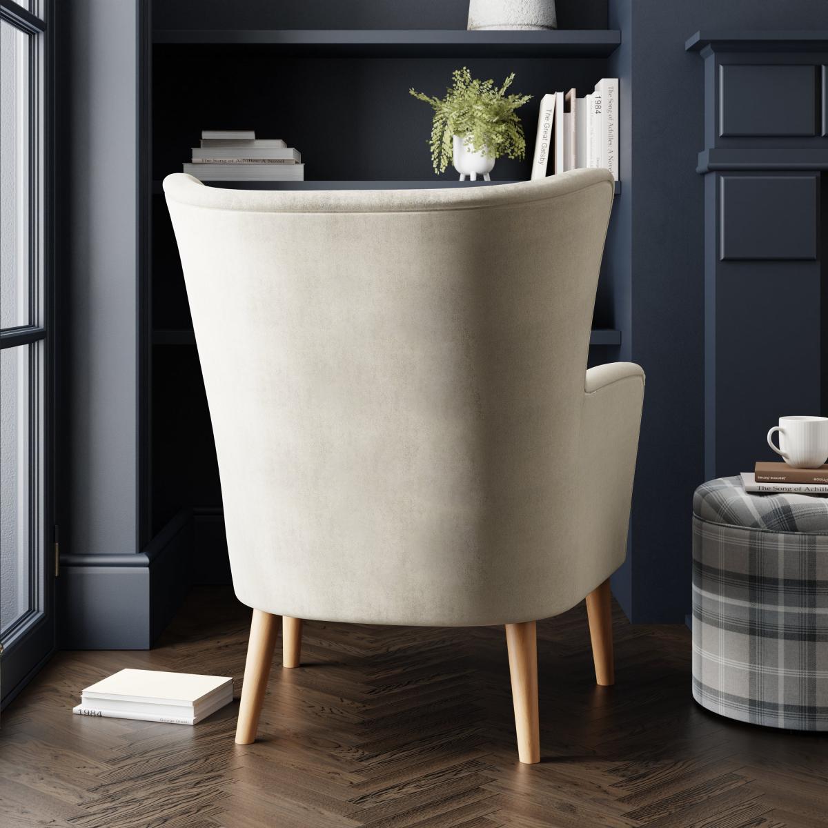 Country Flatweave Wing Chair Natural – image 7