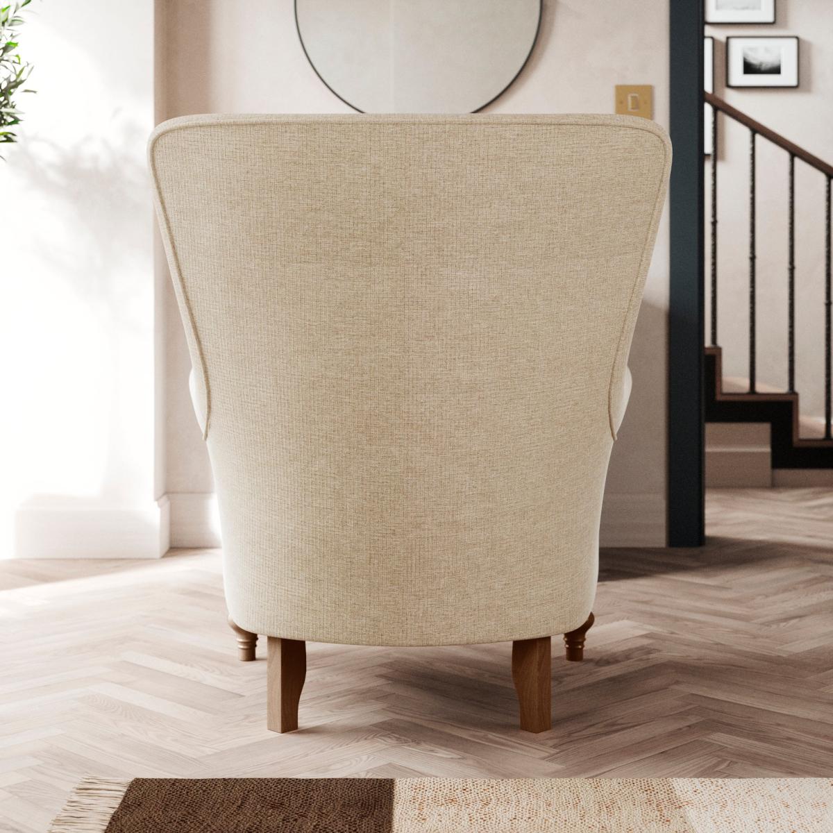 Charlbury Occasional Wing Chair Tonal Weave Natural – image 4