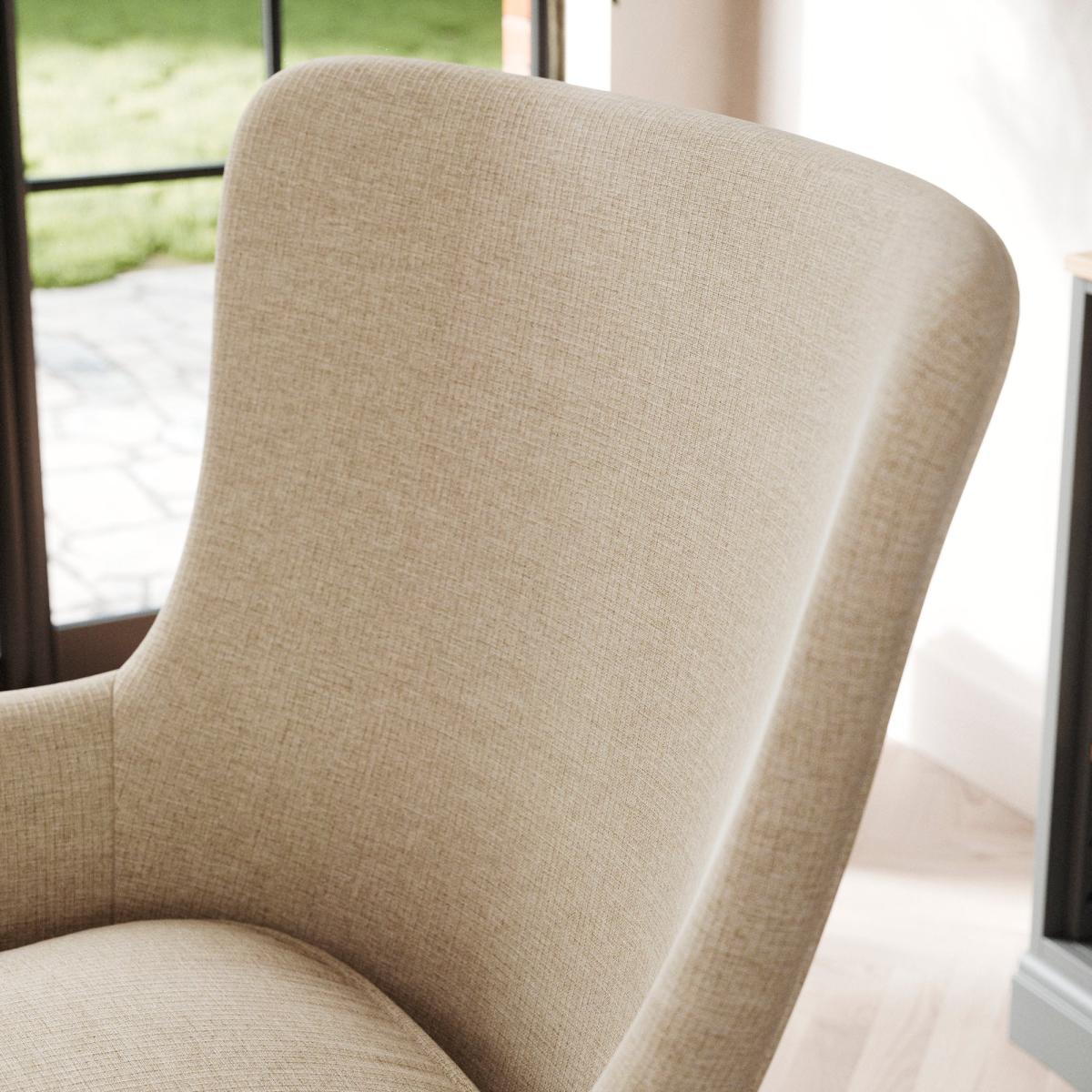 Charlbury Occasional Wing Chair Tonal Weave Natural – image 6
