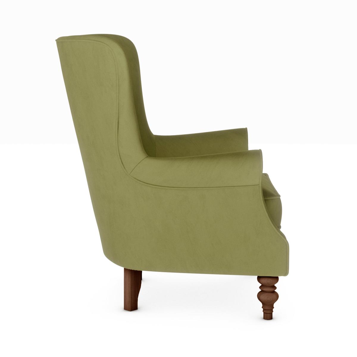 Charlbury Luxury Velvet Armchair Luxury Velvet Olive – image 5