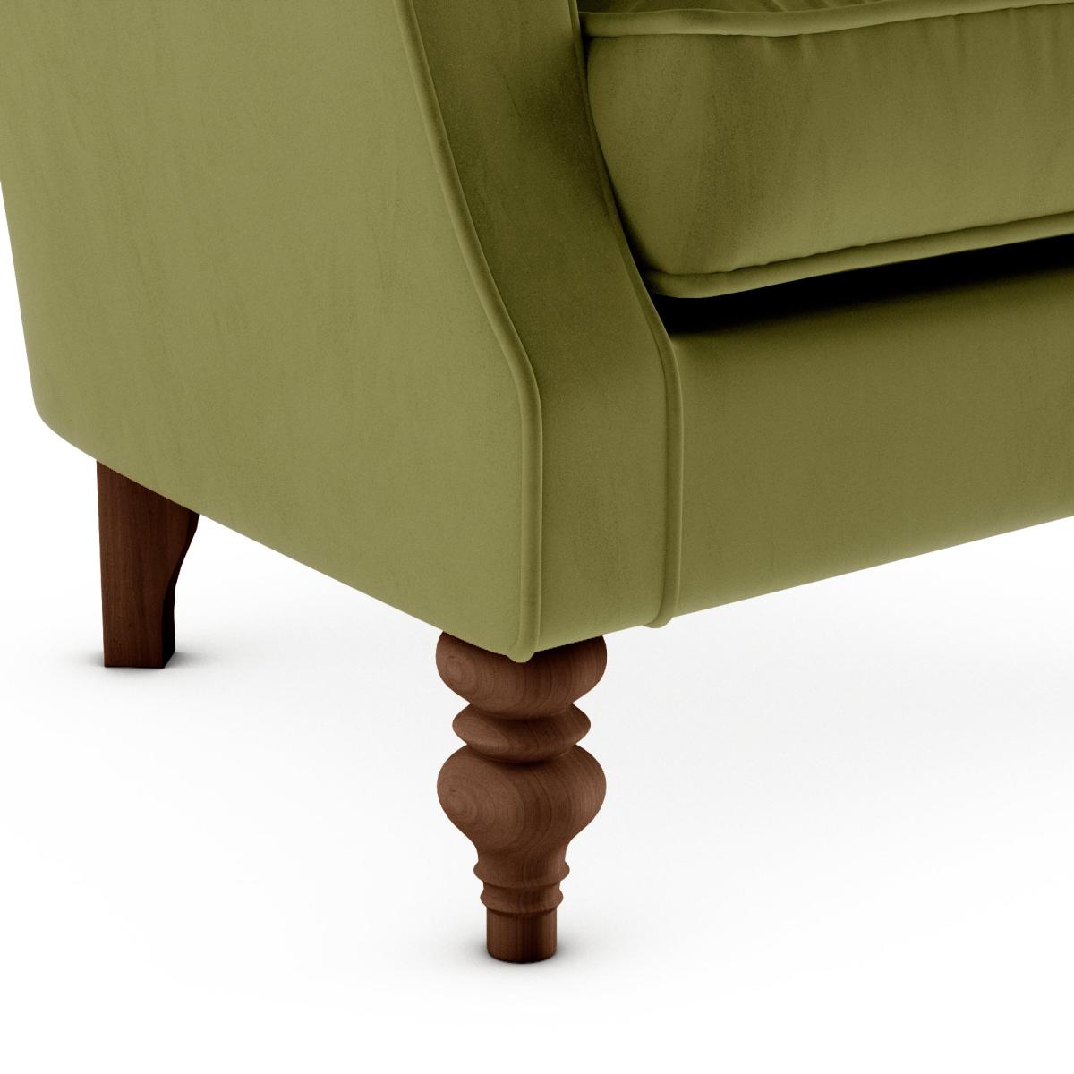 Charlbury Luxury Velvet Armchair Luxury Velvet Olive – image 7