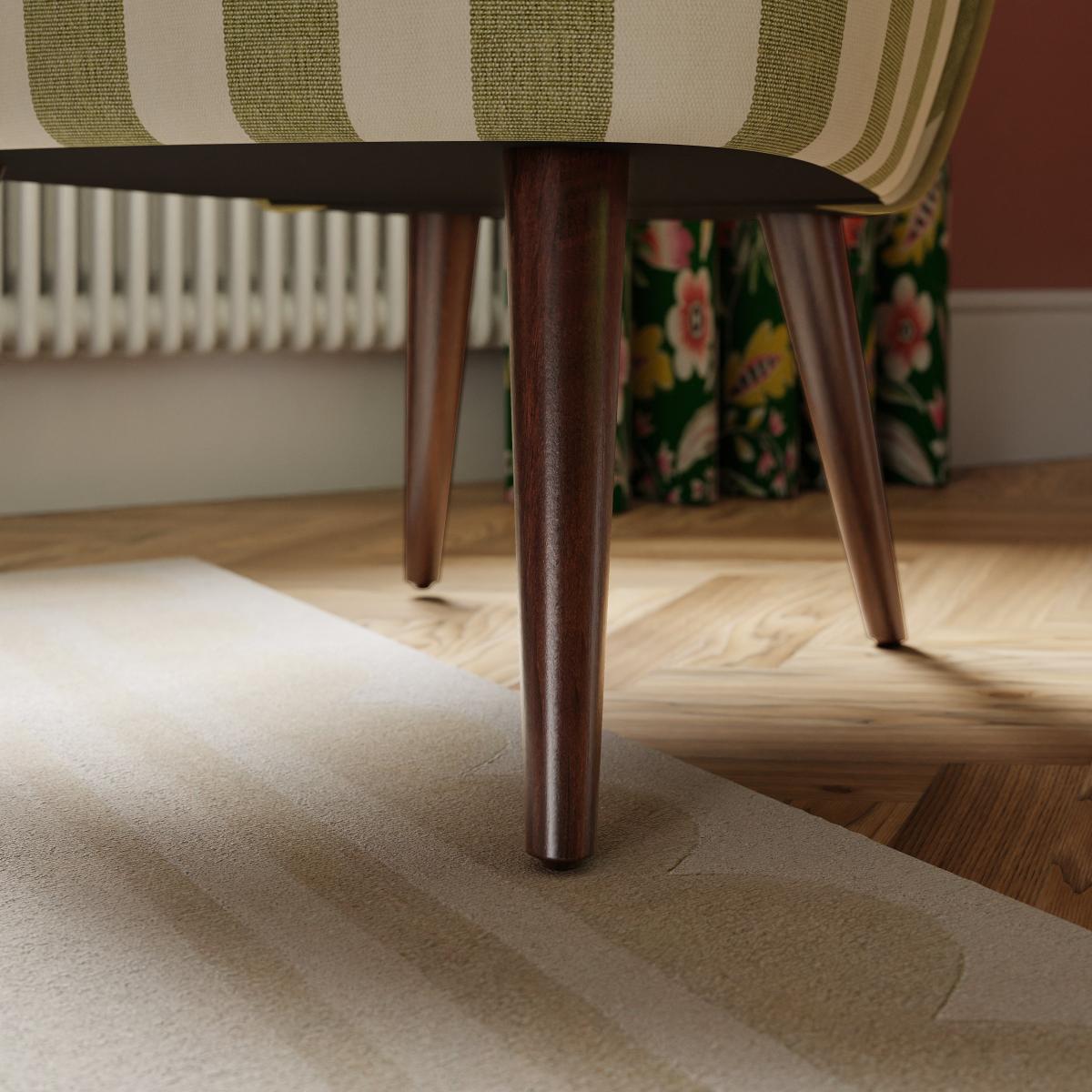 Elsie Striped Fabric Cocktail Chair Olive (Green) – image 4