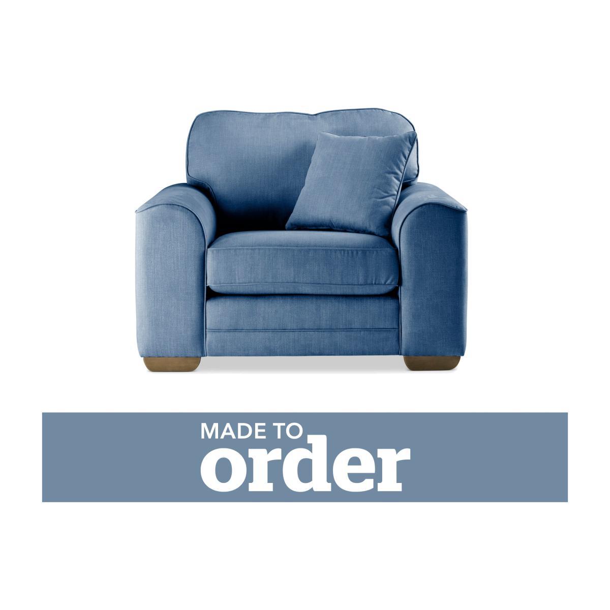 Morello Armchair Brushed Plain Fabric Brushed Plain Cobalt – image 1