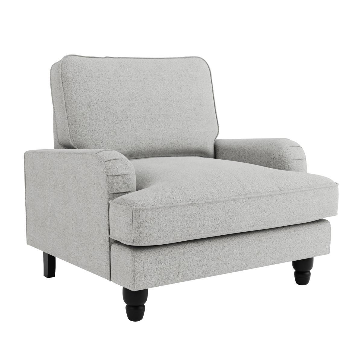 Beatrice Boucle Armchair Light Grey – image 3