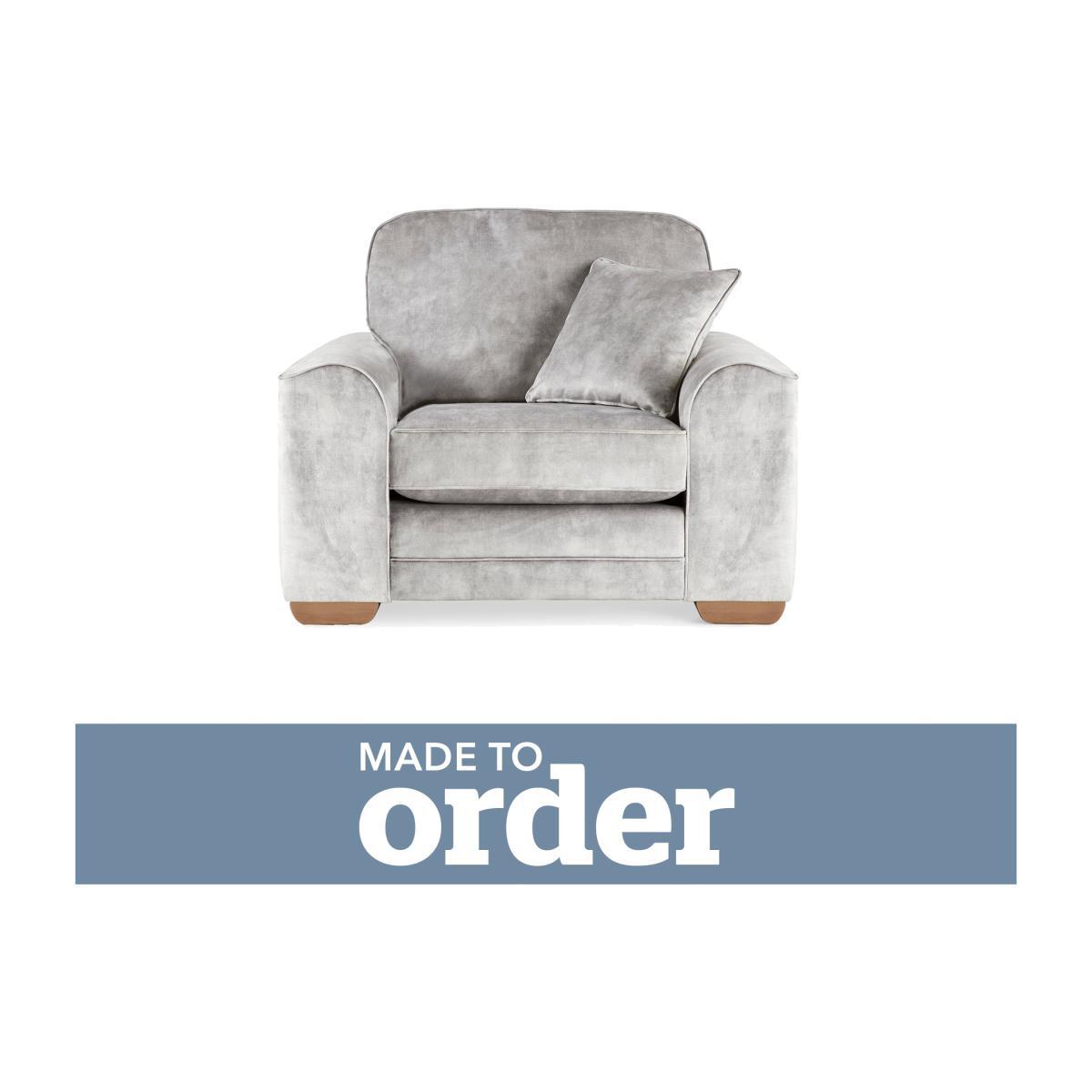Morello Armchair Slub Velvet Slub Velvet Cement – image 1