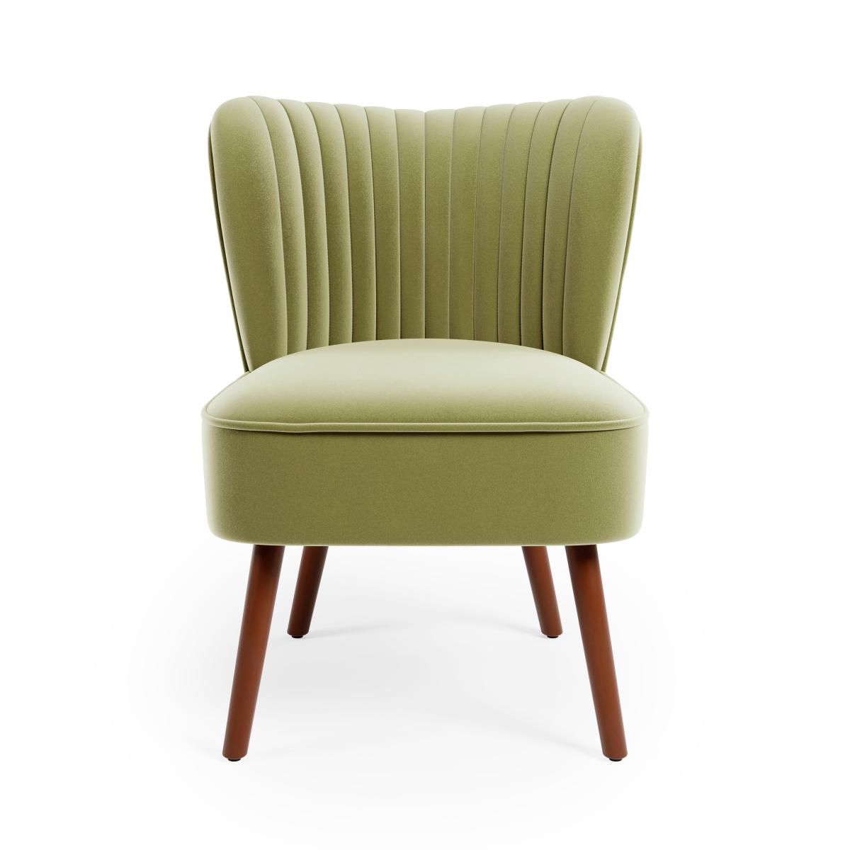 Camille Velvet Cocktail Chair Camille Soft Olive – image 7