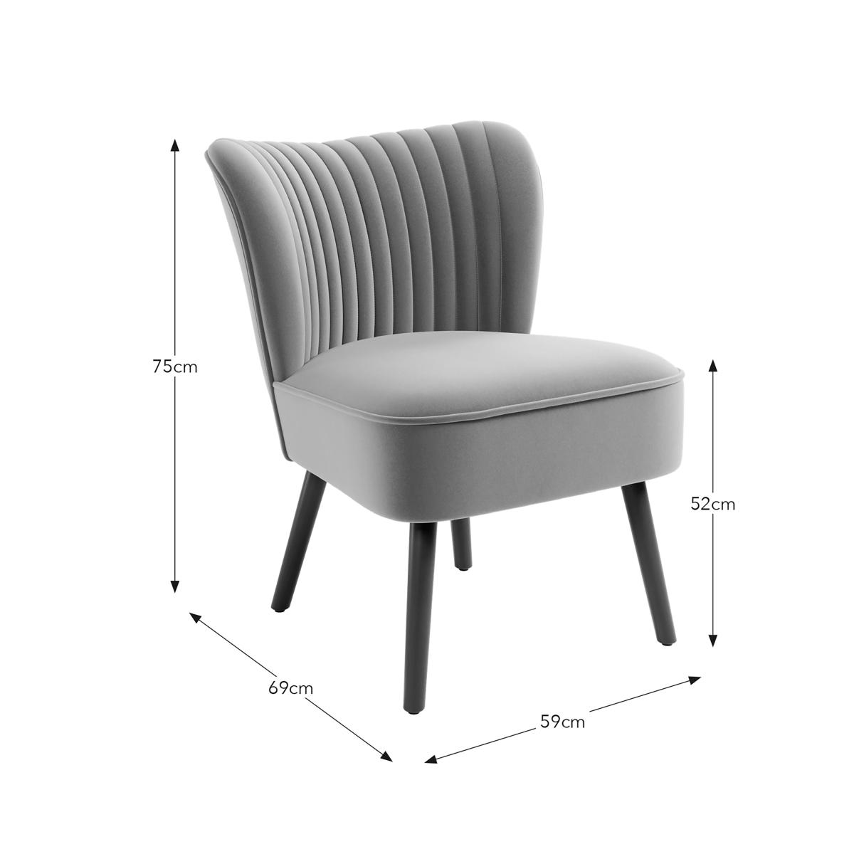 Camille Velvet Cocktail Chair Camille Soft Olive – image 8