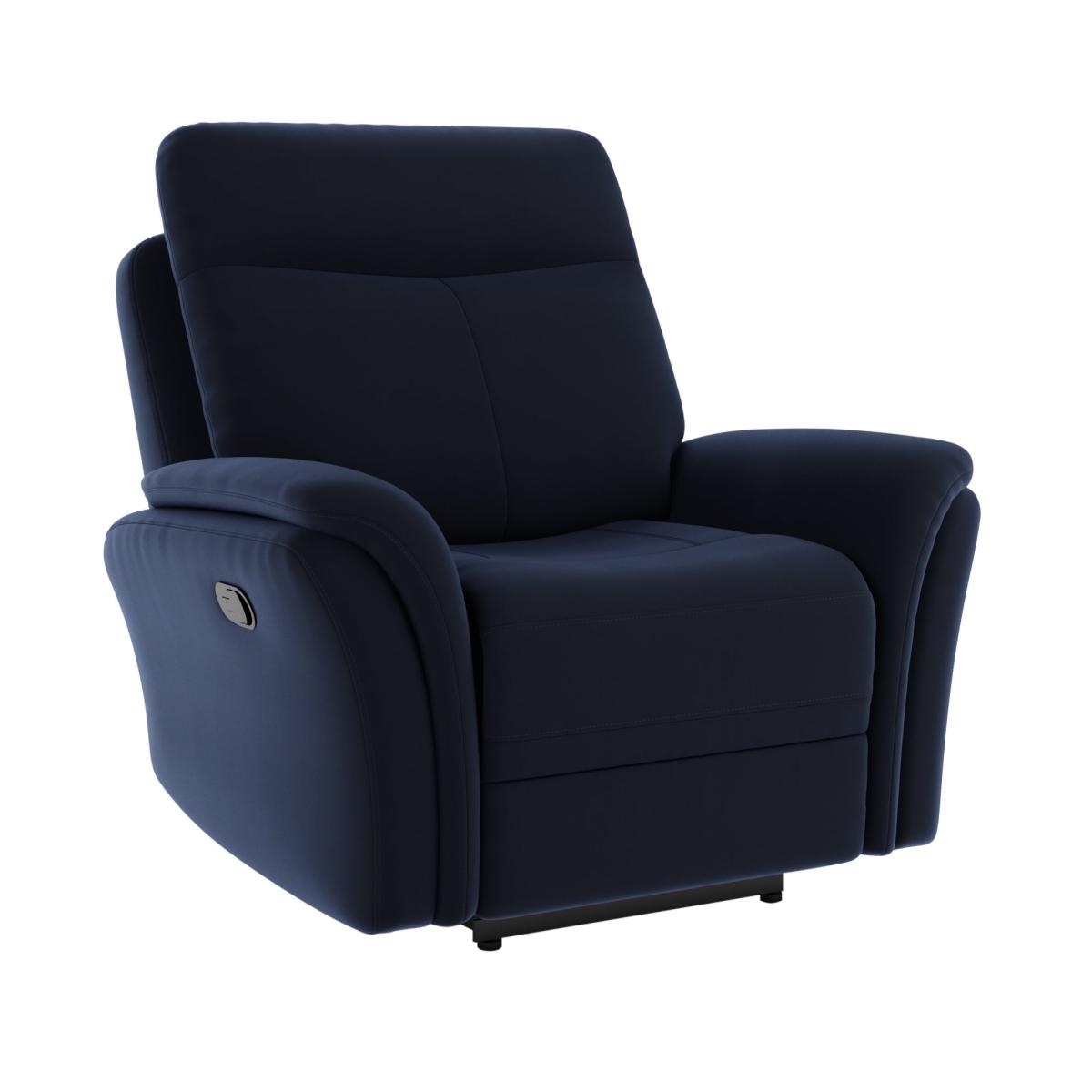 Monte Velvet Reclining Armchair Luxe Navy – image 2