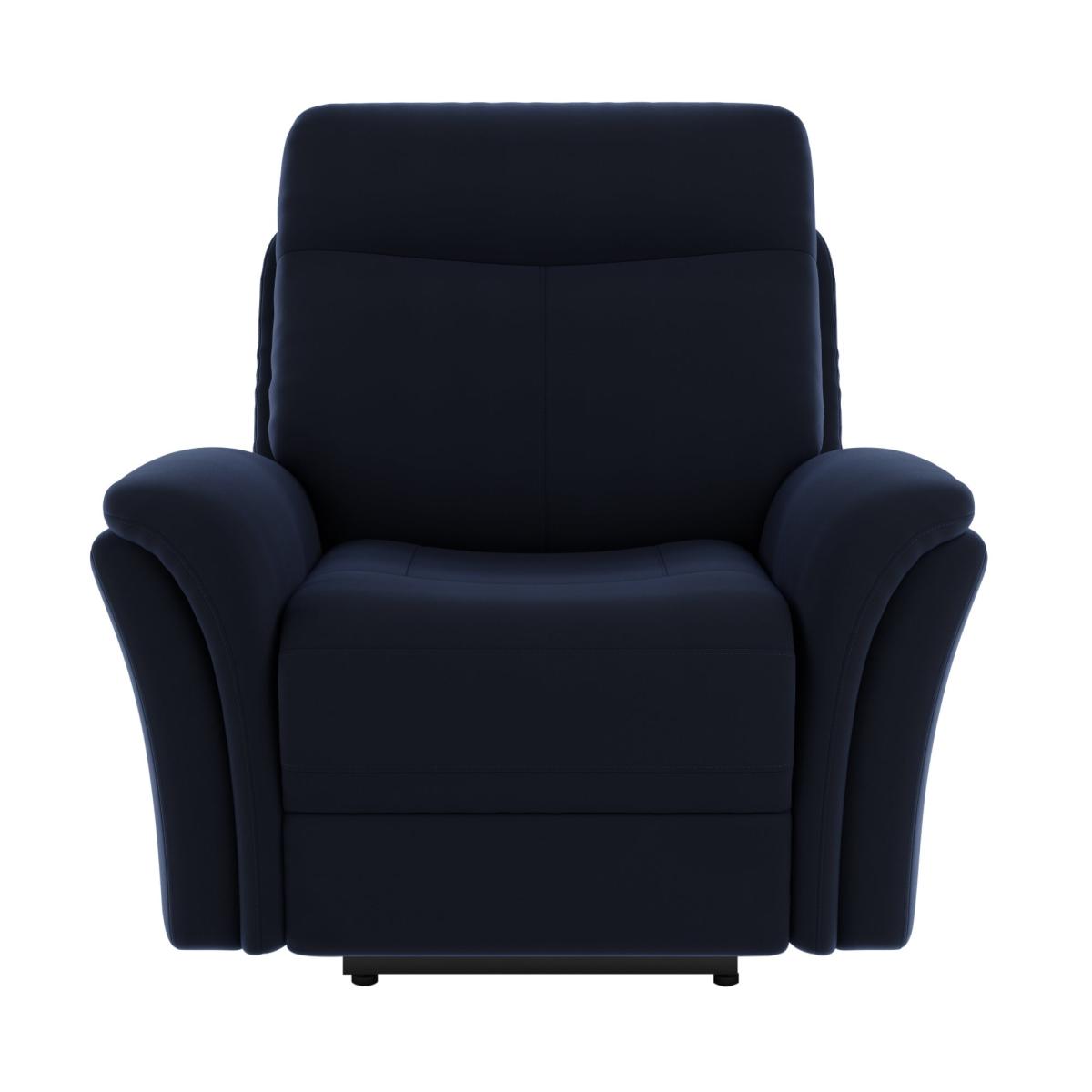 Monte Velvet Reclining Armchair Luxe Navy – image 3