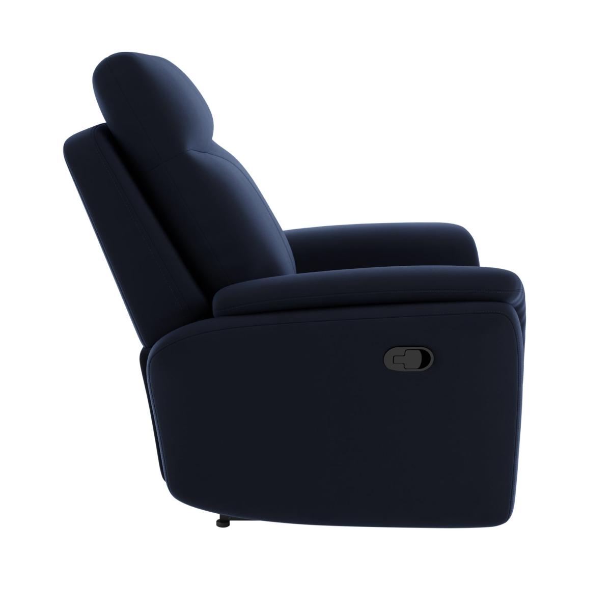 Monte Velvet Reclining Armchair Luxe Navy – image 4