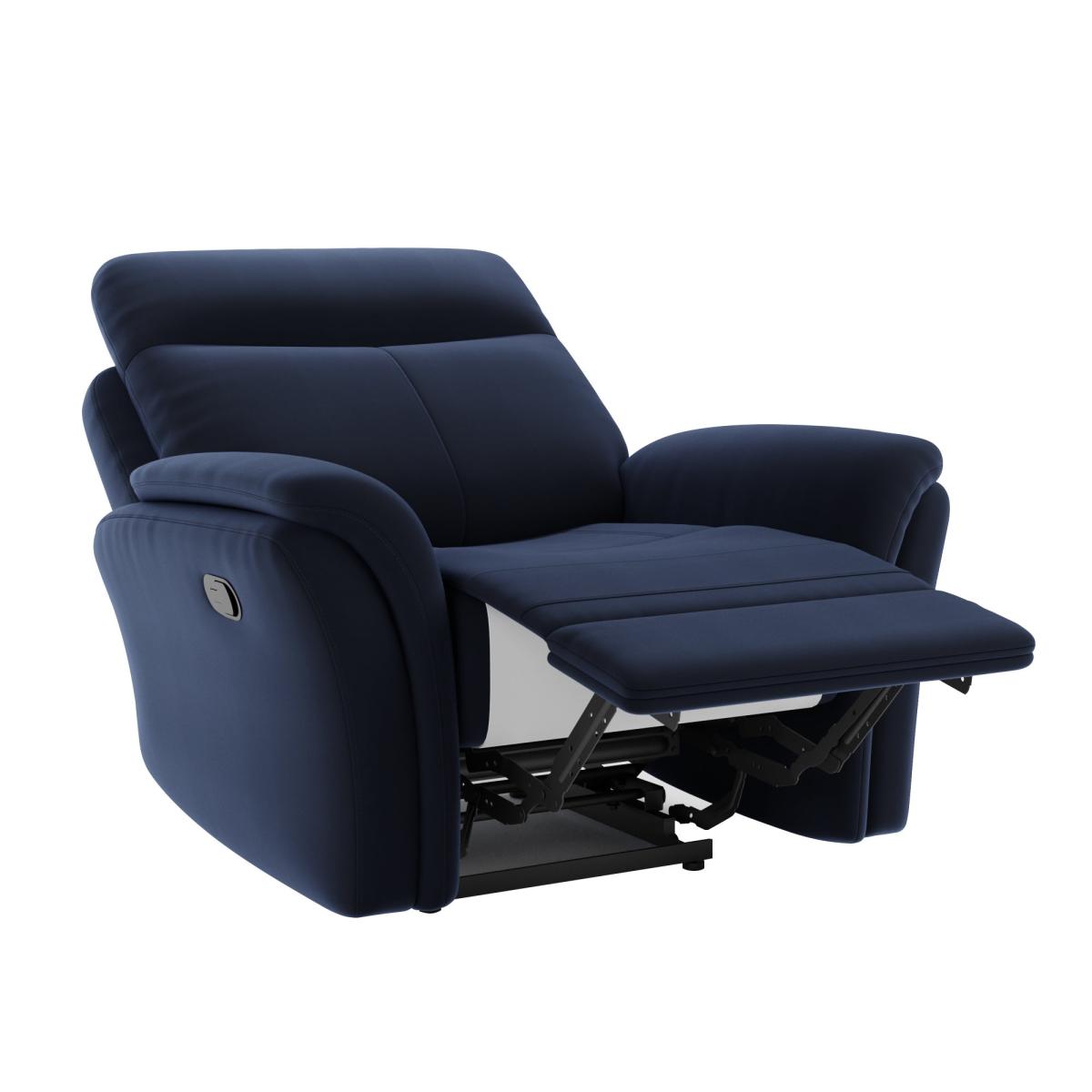 Monte Velvet Reclining Armchair Luxe Navy – image 6