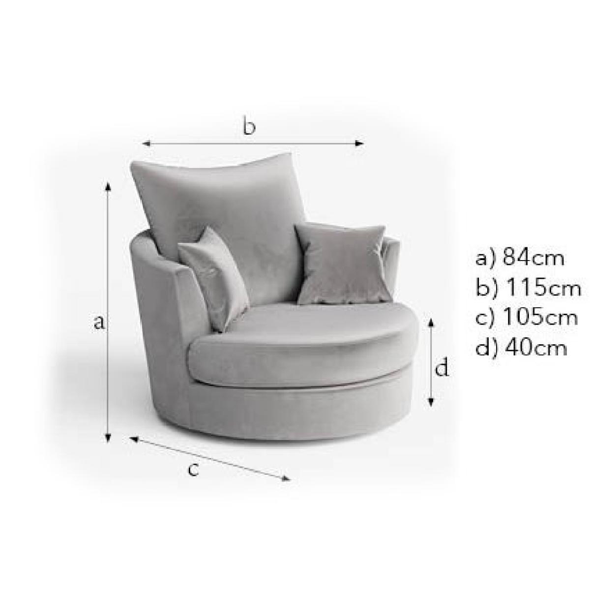 Blake Soft Faux Leather Combo Swivel Chair Soft Faux Leather Graphite – image 5