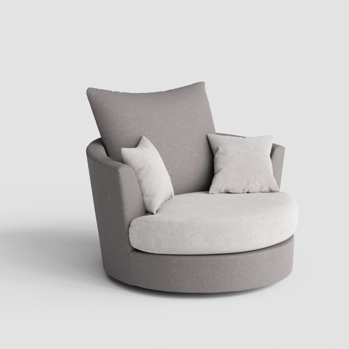 Blake Soft Faux Leather Combo Swivel Chair Soft Faux Leather Graphite – image 7