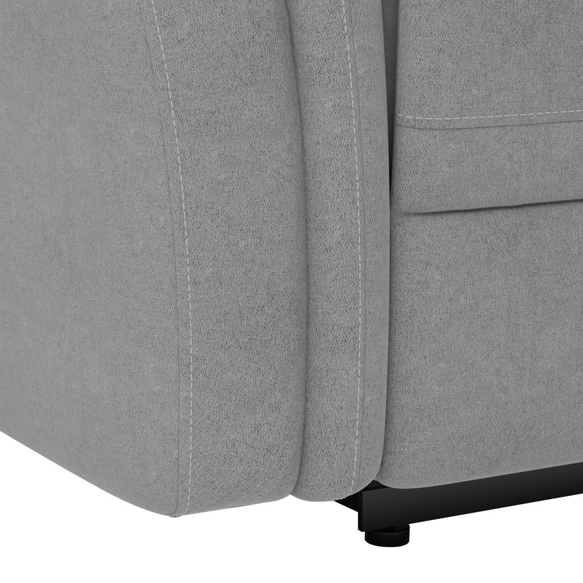 Monte Chenille Reclining Armchair Light Grey – image 5