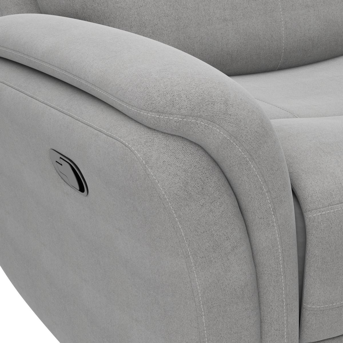 Monte Chenille Reclining Armchair Light Grey – image 6