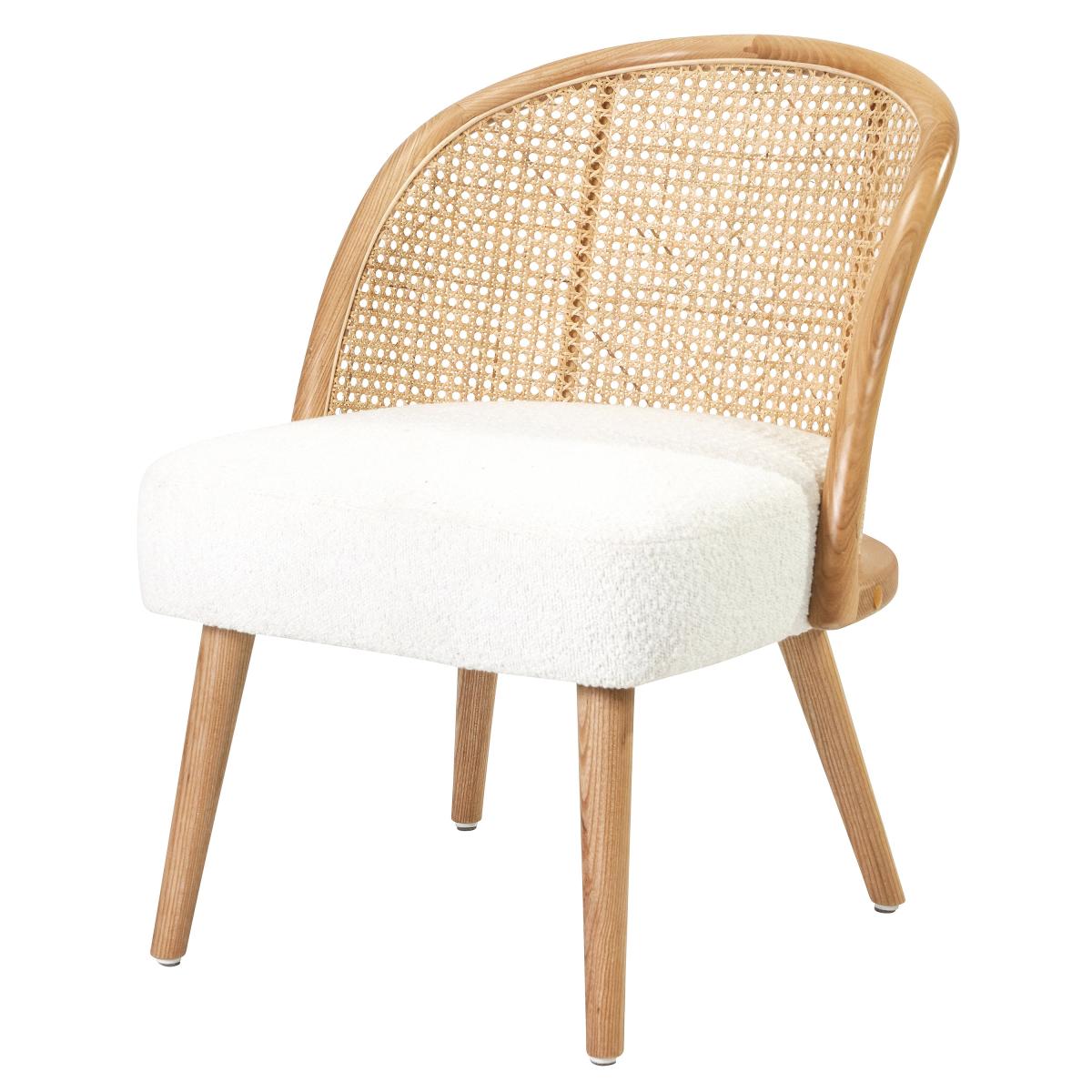Genoa Boucle and Natural French Cane Chair Natural – image 3