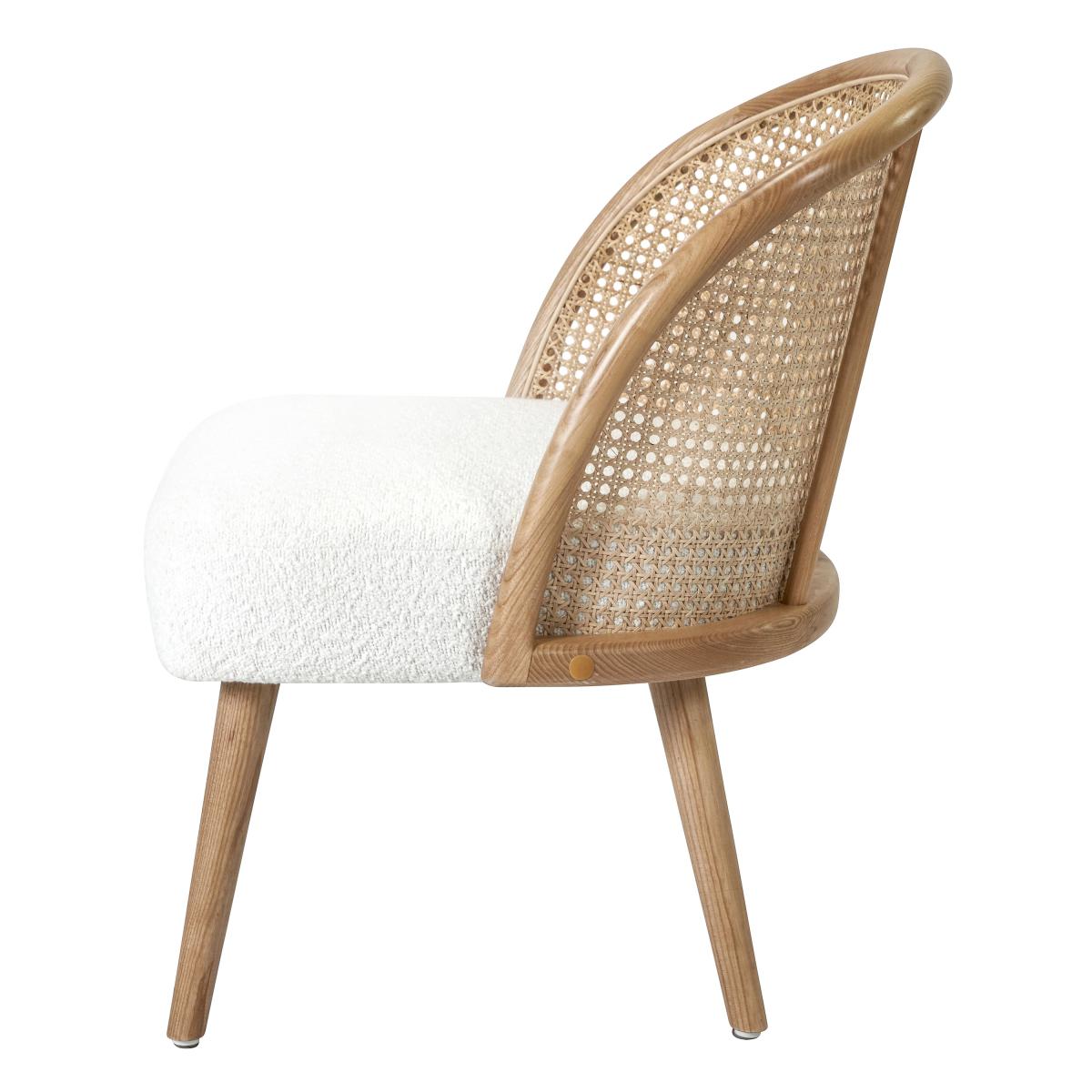 Genoa Boucle and Natural French Cane Chair Natural – image 4