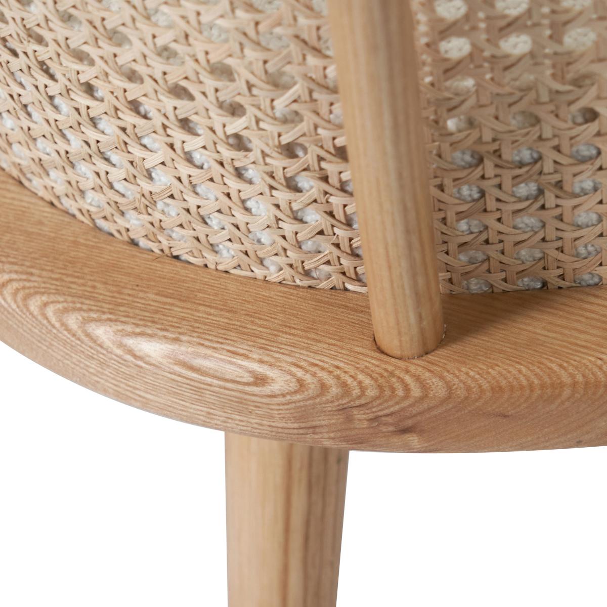 Genoa Boucle and Natural French Cane Chair Natural – image 8