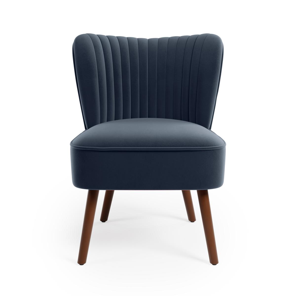 Camille Velvet Cocktail Chair Camille Ink Blue – image 6