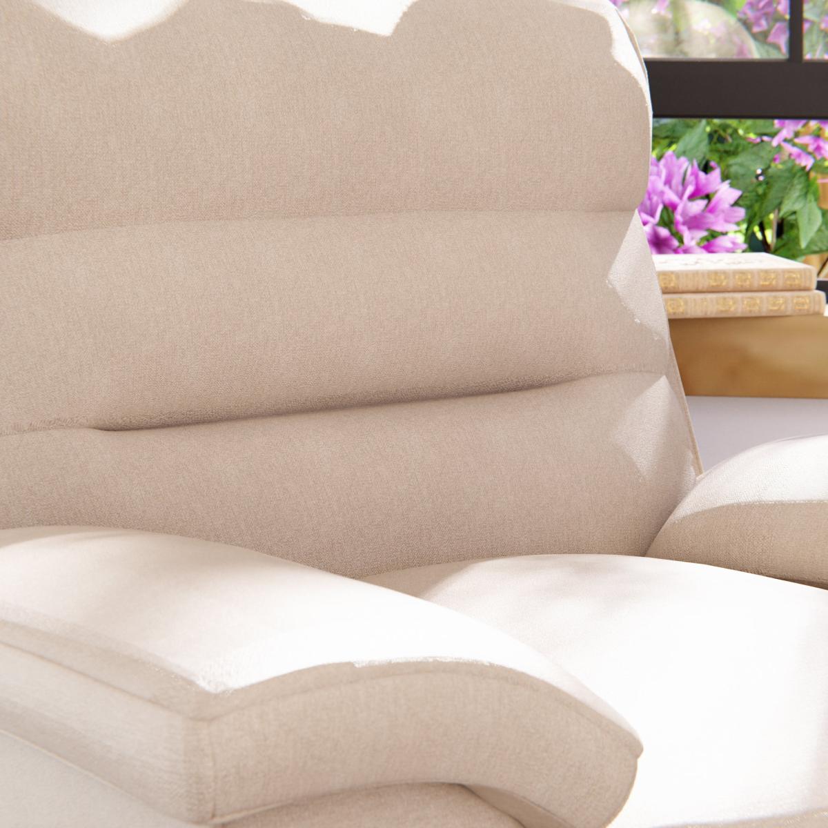 Lulworth Manual Recliner Armchair Chenille Sand – image 7