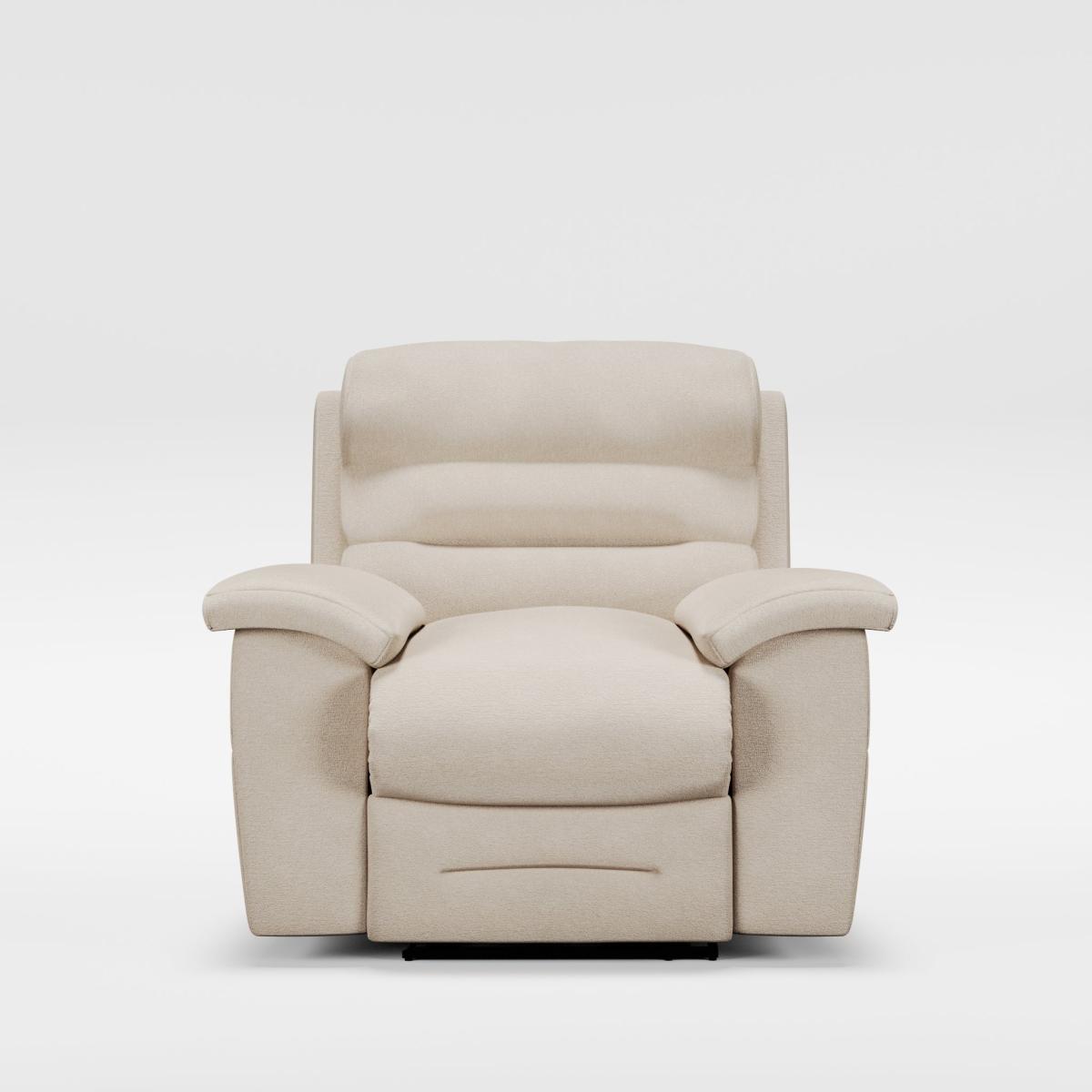 Lulworth Manual Recliner Armchair Chenille Sand – image 9