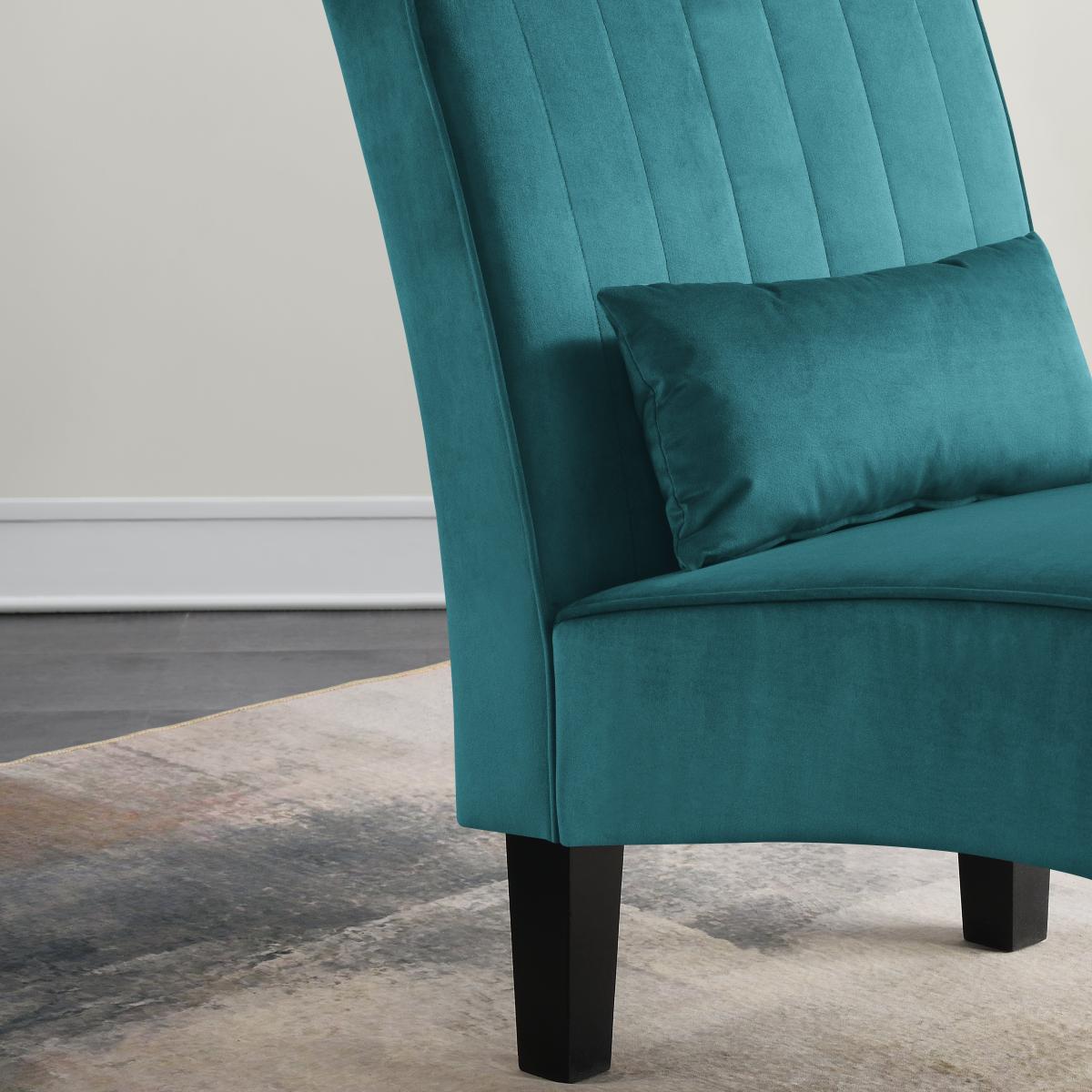 Bella Velvet Chaise Longue Blue – image 3