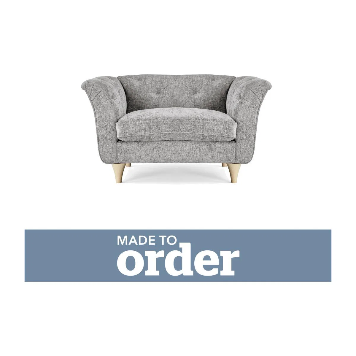 Jaipur Snuggle Chair Luxury Chenille Premium Chenille Grey – image 1