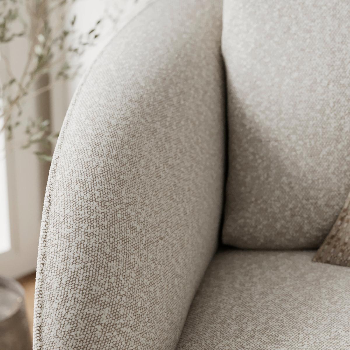 Wren Two Tone Boucle Swivel Chair – image 3