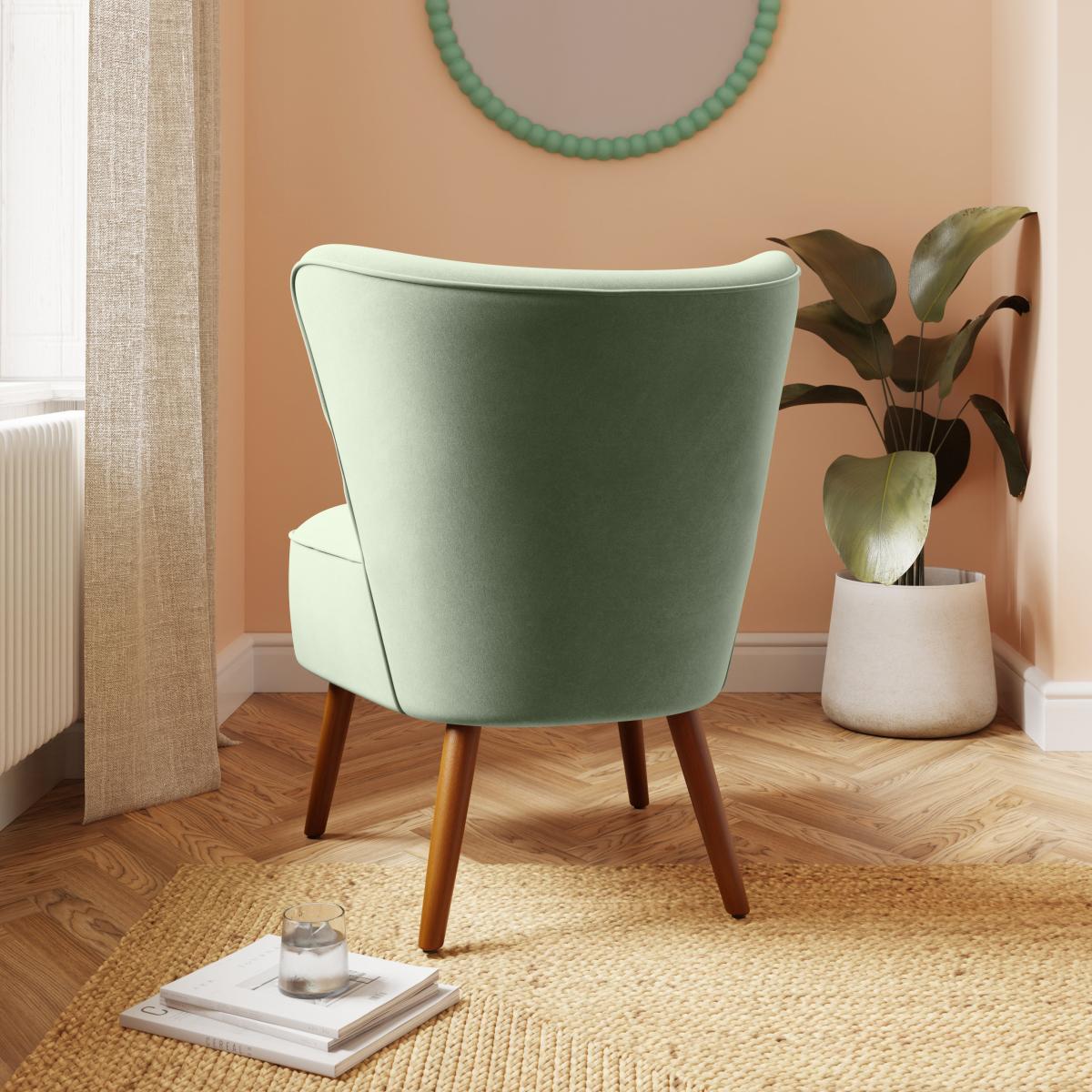 Eliza Velvet Cocktail Chair Yew – image 2